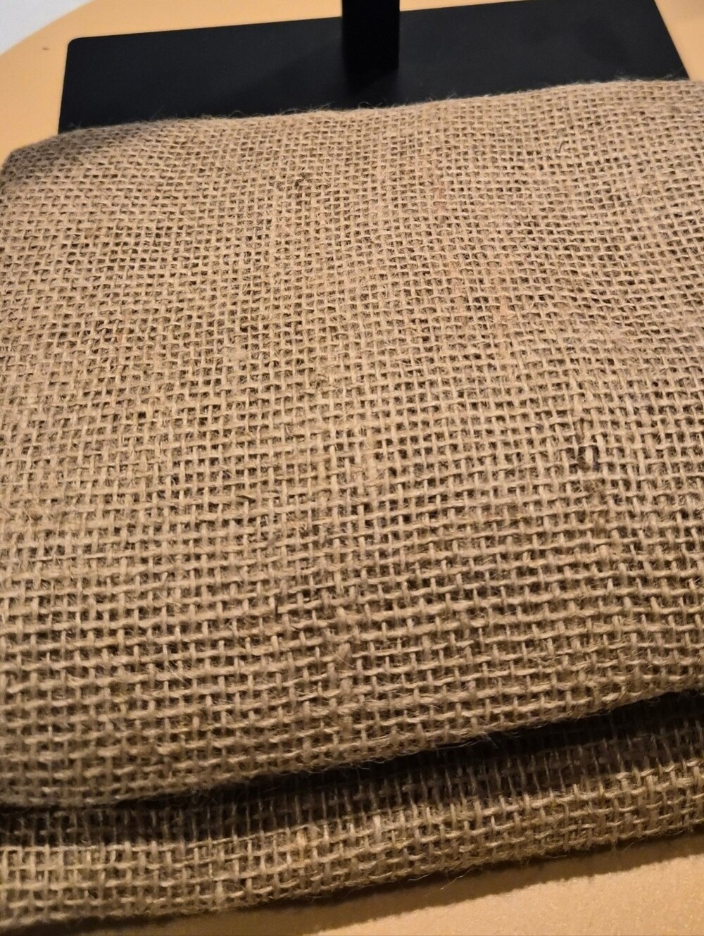 Natural Burlap Decorative Fabric 2 Pack - Neutral Tan Home Accent